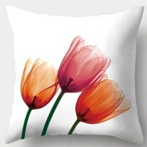 Tulip Watercolour Blooms Pillow Cover
